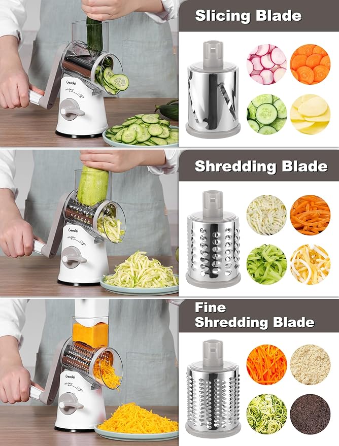 Geedel Rotary Cheese Grater Cheese Shredder