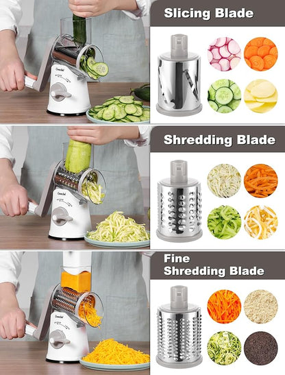 Geedel Rotary Cheese Grater Cheese Shredder