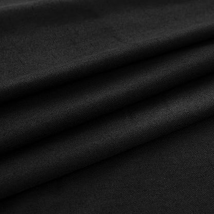 KOUFALL 72 Inch Black Curtains for Bedroom, Linen Thermal Blackout Back Tab