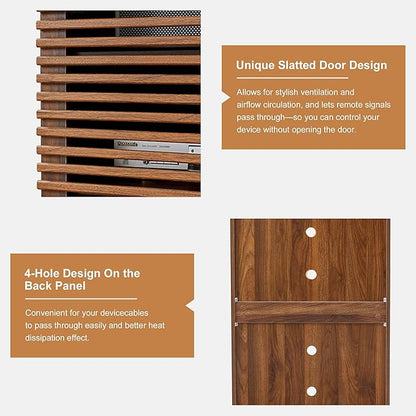 LEVNARY 5-Tier AV Media Cabinet