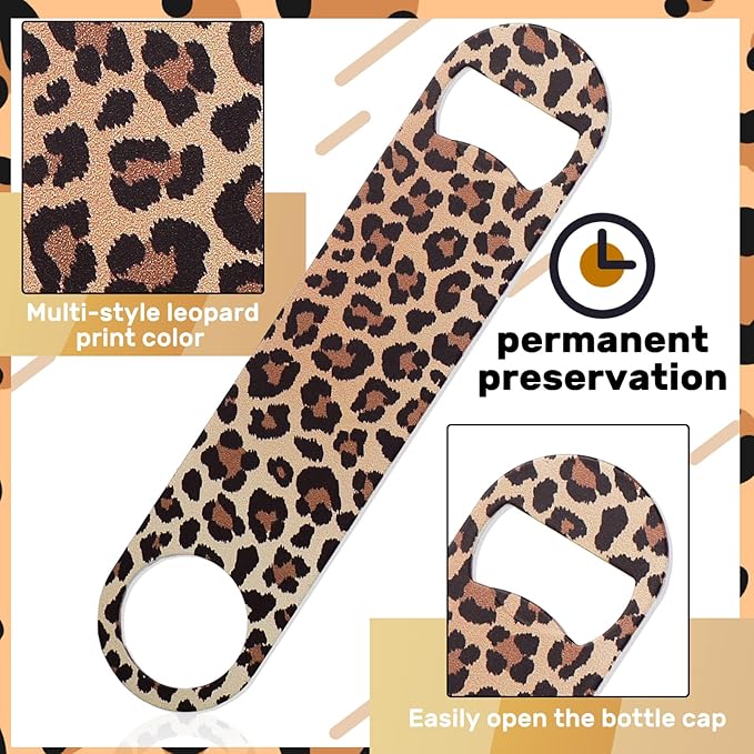 4 Pcs Flat Bottle Opener Heavy Duty Stainless Steel Bottle Opener Beer Flask