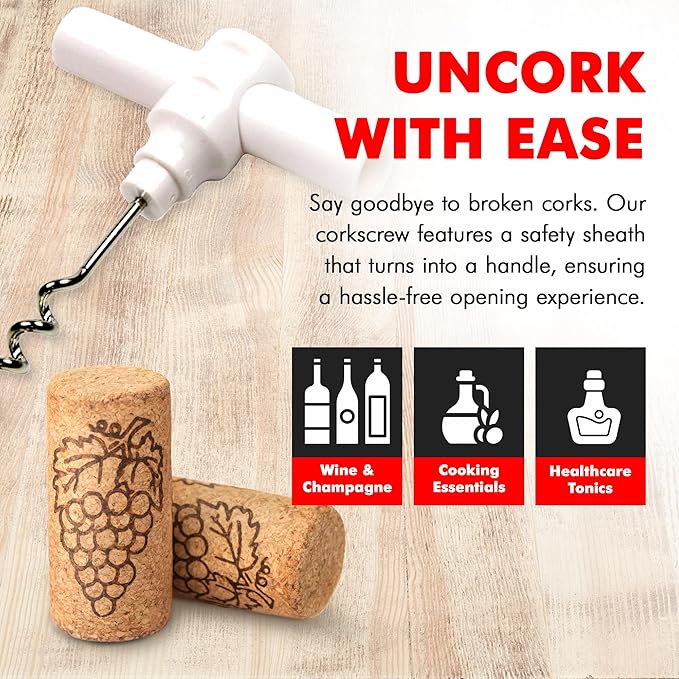 Chef Craft Select Travel Corkscrew, 4 inches in length