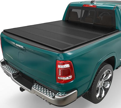 Hard Quad-Fold Truck Bed Tonneau Cover Fit for Dodge Ram 1500 2002-2023 (Classic Only), Fit for Dodge Ram 2500 3500 2003-2026, with 8 ft Bed Without Rambox