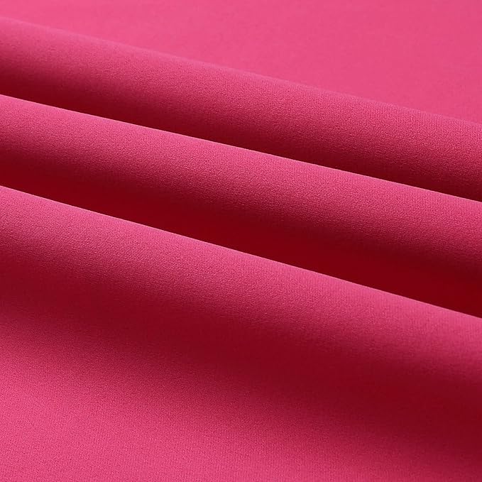 DUALIFE Raspberry Sorbet Blackout Curtain Panels
