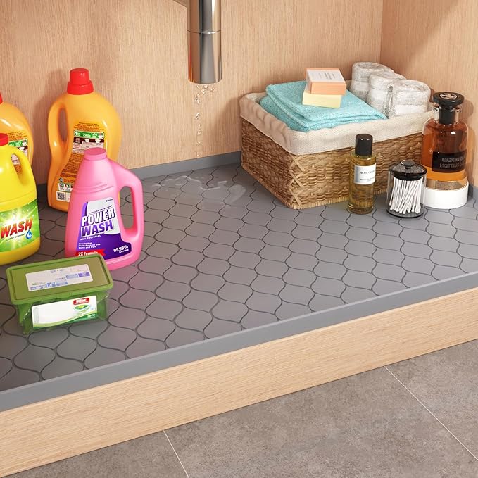 Winisok Silicone Under Sink Mat 40" x 22", Kitchen Essentials and Gadgets