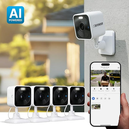 Defender GO 2K AI Powered WiFi Indoor/Outdoor Home, Baby Security Camera