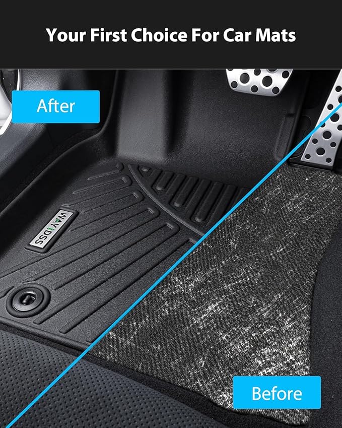 Floor Mats for Ford Expedition MAX 2018-2023 2024 (Only Fit Max 8 Seats / 2nd Row Bench Seat) with Cargo Liners,TPE All Weather Protection Floor Liners with Trunk Mat Covering The Backrest