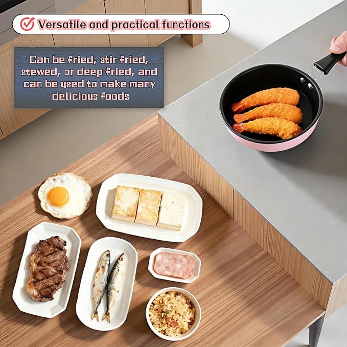 4.7 Inch Mini Frying Pan, Flat Bottom Design