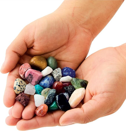 Discovery™ Big Treasure Dig STEM Kit – 23-Piece Excavation Set for Kids| Dig for 15 Gemstones, 4 Crystal Geodes & Pyrite Nuggets| Real Tools| Educational Geology Toy| Science Activity Gift| Ages 8+
