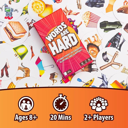 Words are Hard - Party Games - Family Card Games - for Kids 8 and up - for Adults - Family Game Night - Travel Game - Laugh Out Loud