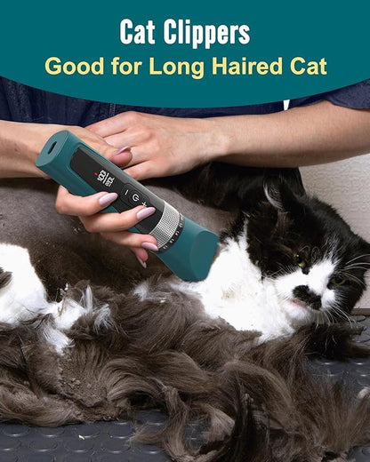 oneisall Cat Clippers for Matted Hair, 5-Speed Quiet Cat Grooming kit, Cordless