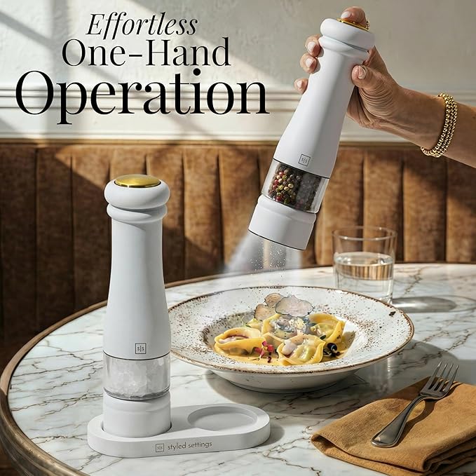 Electric Salt and Pepper Grinder Set