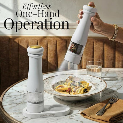 Electric Salt and Pepper Grinder Set