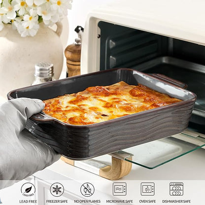 Ceramic Baking Dish Set of 3, Casserole Dishes