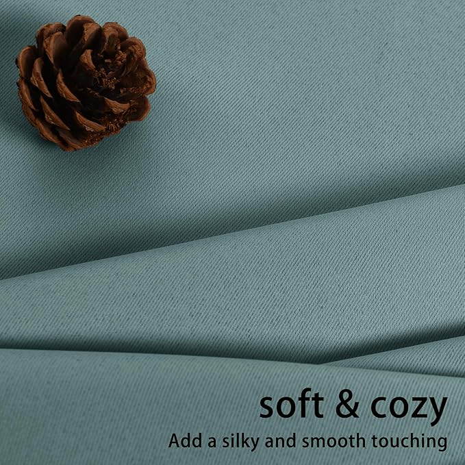 JIUZHEN Stone Blue Blackout Curtains