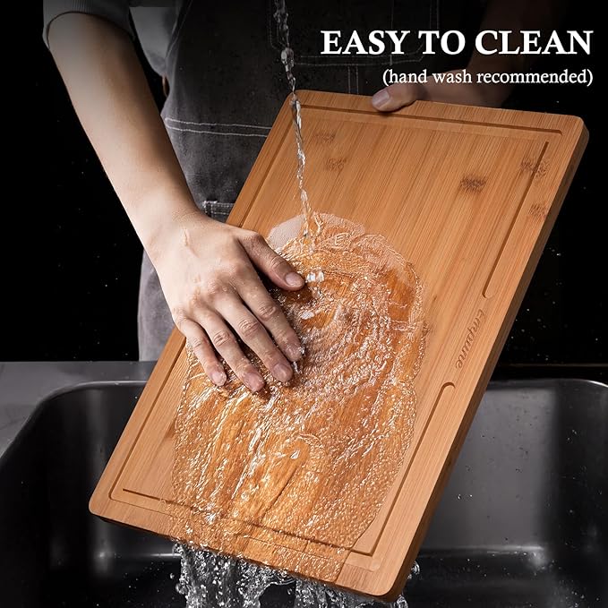 Empune Bamboo Cutting Board Set, Wood Cutting Boards