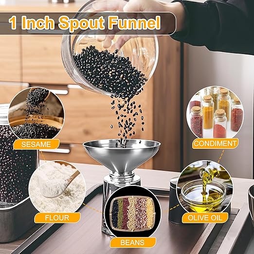 2 Pack Stainless Steel Kitchen Funnel Set
