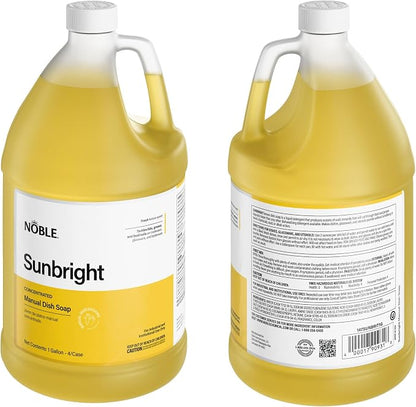 128 oz. / 1 Gallon Lemon Concentrated Liquid Dish Soap - 4/Case