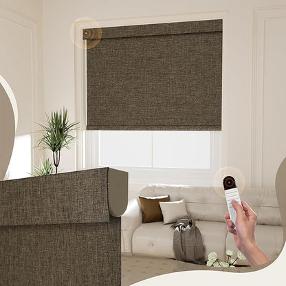 Boolegon Motorized 100% Blackout Roller Blinds