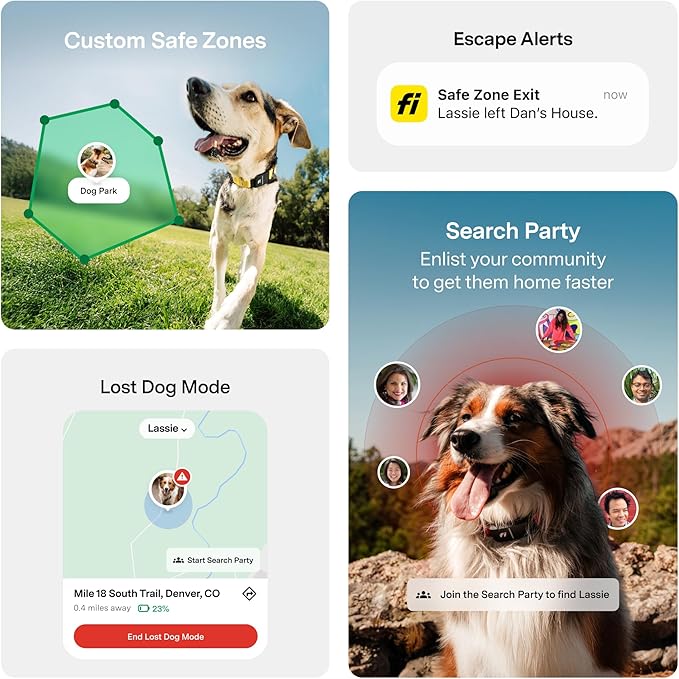 New Fi Series 3+ Smart Dog Tracker Collar GPS Tracker