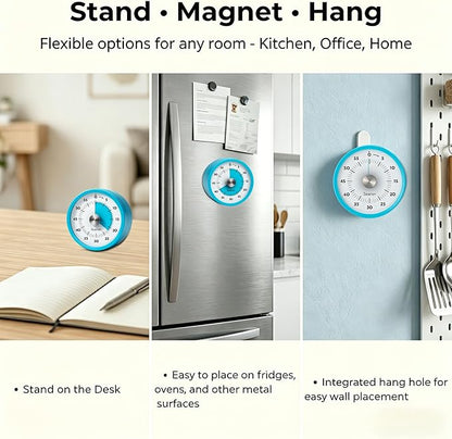 Searon Magnetic Visual Kitchen Timer, 60 Minute Countdown Timer