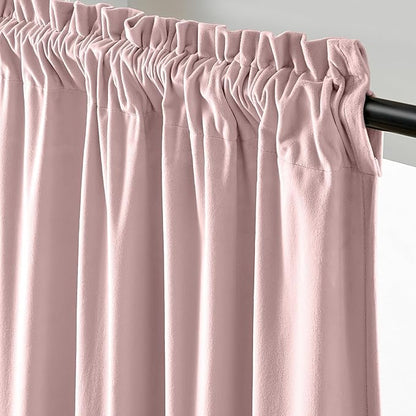 Lazzzy Velvet Blackout Extra Long Curtains Thermal Insulated Room Window Drapes