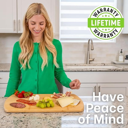 FSC-Certified Extra Large Bamboo Cutting Board Featuring 18 Inch Glue-Free
