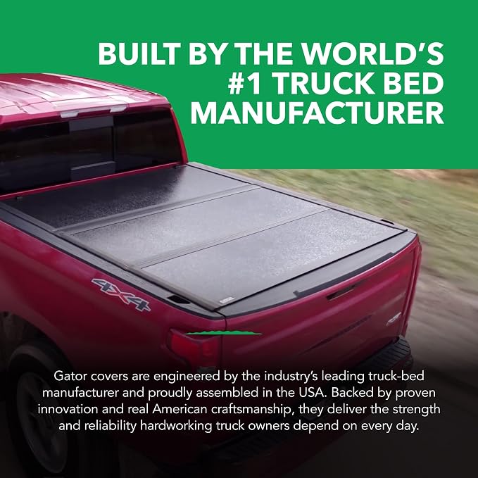 Gator EFX Hard Tri-Fold Truck Bed Tonneau Cover | GC44007 | Fits 2007 - 2021 Toyota Tundra w/o cargo management system, will not work w/ Trail Edition models 5' 7" Bed (66.7")