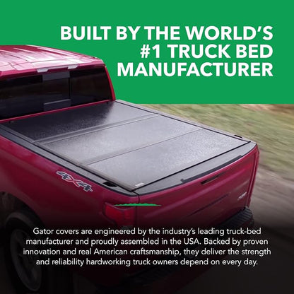 Gator EFX Hard Tri-Fold Truck Bed Tonneau Cover | GC44007 | Fits 2007 - 2021 Toyota Tundra w/o cargo management system, will not work w/ Trail Edition models 5' 7" Bed (66.7")