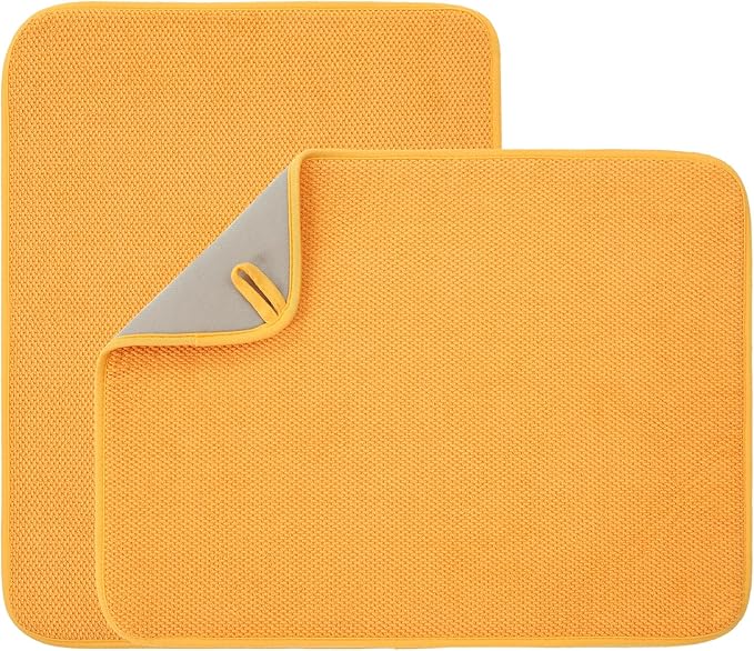 2 Pack Microfiber Dish Drying Mat