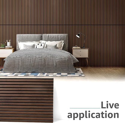 Art3d 4 Pack 47.2 x 23.6in. Wood Slat Acoustic Panels