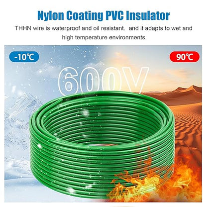 THHN Wire 12 Gauge 50 FT OFC Electrical Wire, 12 AWG Solid Copper Wire Rated up