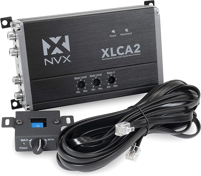 NVX XLCA2 X-Series 2-Channel Line Out Converter Digital Bass Enhancer