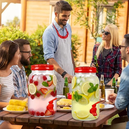 Havawish 2 Pcs 1 Gallon Plastic Beverage Dispenser