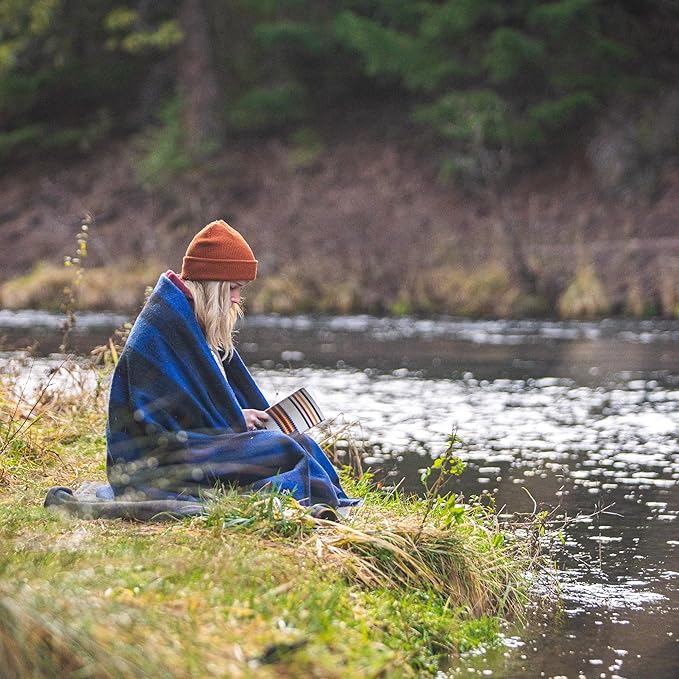 Arcturus Plaid Wool Blankets - 4.5lbs Warm, Heavy, Washable, Large | Great for Camping, Outdoors, Sporting Events, or Home