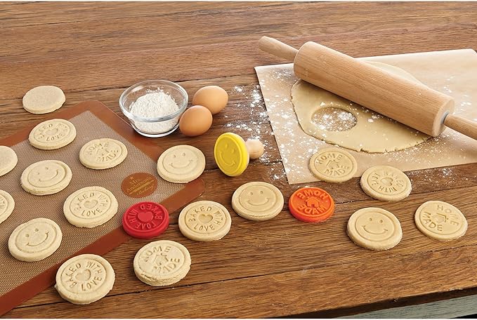 Mrs. Anderson’s Baking Cookie Stamps Trio, Non-Stick Silicone