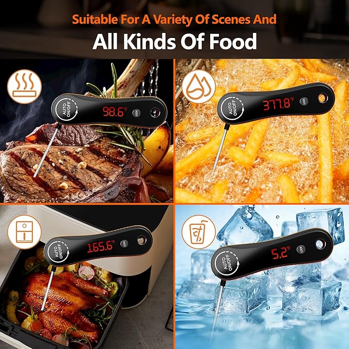 0.5s Instant Read Digital Meat Thermometer, Paysean ±0.5℉