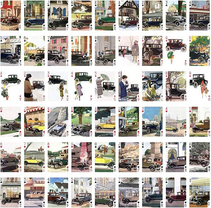 Classic Ford Playing Cards (Poker Deck 54 Cards All Different) Vintage Retro Classic Cars Twenties