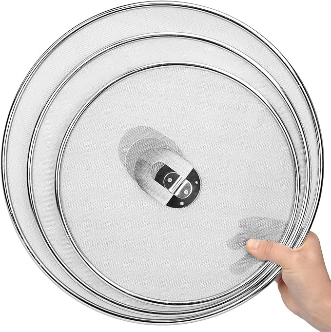3 Pack Splatter Screen for Frying Pan 13" 11.5" 9.8" Stainless Steel Grease