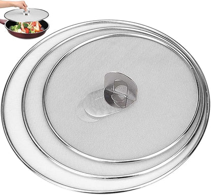 3 Pack Splatter Screen for Frying Pan 13" 11.5" 9.8" Stainless Steel Grease