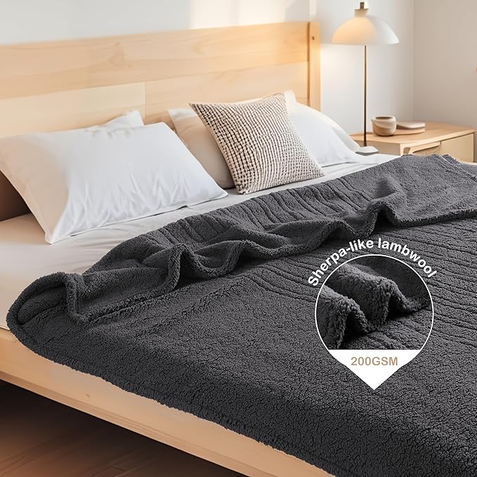 Electric Heated Blanket Queen Size 84"×90" Dual Control, 9 Heating Settings &