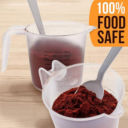 U.S. Kitchen Supply Plastic Measuring Cups - 16 oz Liquid Measuring Cup Set of