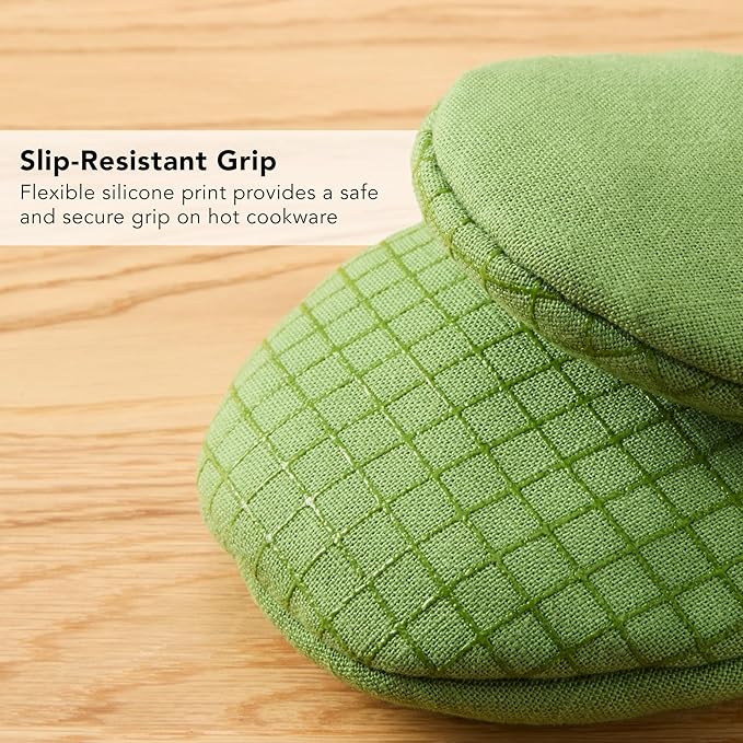 KITCHENAID Gourmet Series Gridlines Mini Oven Mitts 2-Pack Set, Heat Resistant