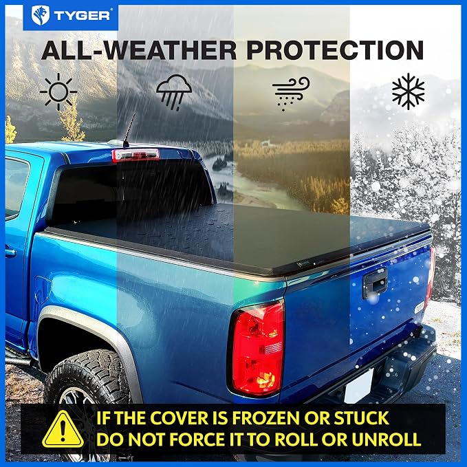 Tyger Auto T3X Soft Tri-Fold in Fabric Truck Bed Tonneau Cover Compatible with 2014-2018 Chevy Silverado GMC Sierra 1500; 2019 LD/Limited | 5'9" (69") Bed | TG-BC3C1006X