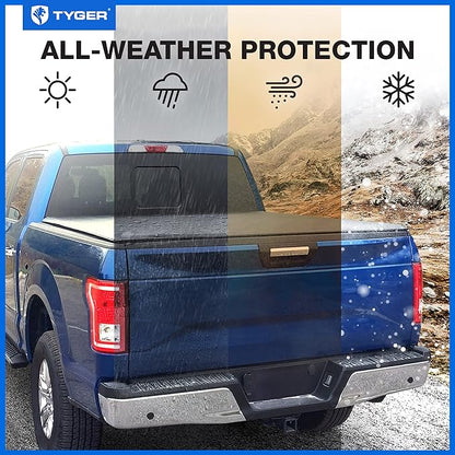 Tyger Auto T1 Soft Roll-up Truck Bed Tonneau Cover Compatible with 2007-2013 Chevy Silverado GMC Sierra 1500 (NOT FIT 2007 Classic) | 5'9" (69") Bed | TG-BC1C9003