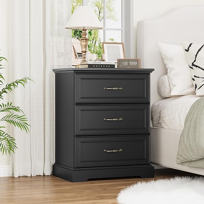 Nightstand Set of 2, Rustic Farmhouse Wood Small Dresser, Bedside Table