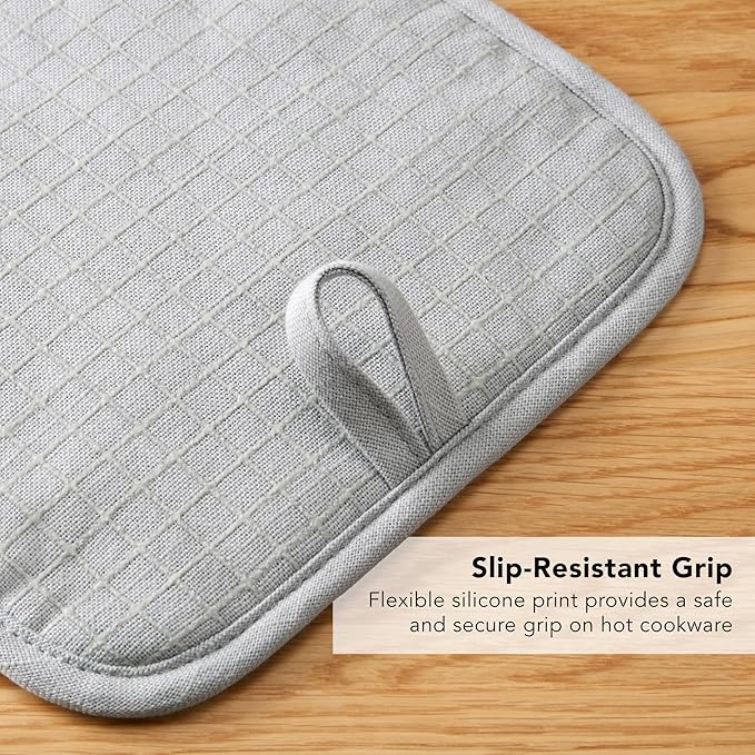 KITCHENAID Gourmet Series Gridlines Pot Holders 2-Pack Set, Heat Resistant up