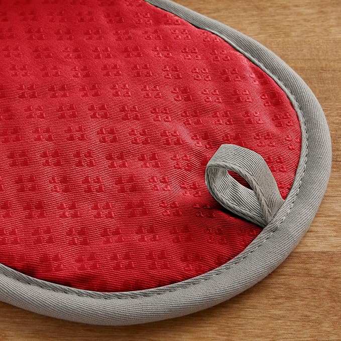 KitchenAid Asteroid Pot Holder 2-Pack Set, Fire Red