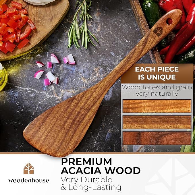 Wooden Spatula for Cooking, 12 Inch