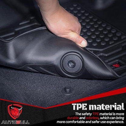 Floor Mats Compatible with Mazda CX-5 2017-2025, All Weather TPE Floor Liners, Custom Fit Car mats, 1st & 2nd Row, Black